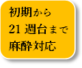 21週まで麻酔で眠ったまま手術可